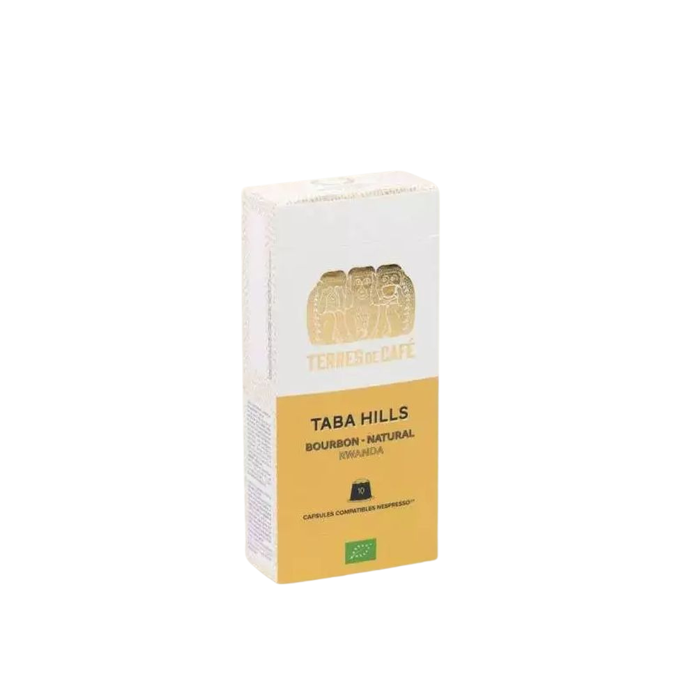 TERRES DE CAFÉ Coffee Organic Capsules Rwanda Taba Hill X10