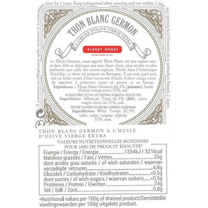 ALBERT MENES Germon White Tuna In Extra Virgin Olive Oil
