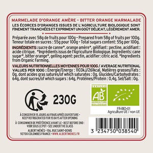 ALBERT MENES Organic Bitter Orange Marmalade 230 g