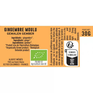 ALBERT MENES Organic Ground Ginger 30g
