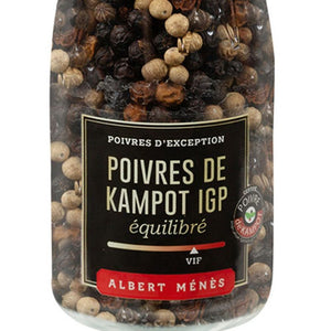 ALBERT MENES Peppercorns (white, black and red) from Kampot in Cambodgia) Mill 50g