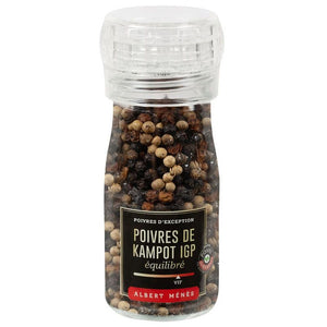 ALBERT MENES Peppercorns (white, black and red) from Kampot in Cambodgia) Mill 50g